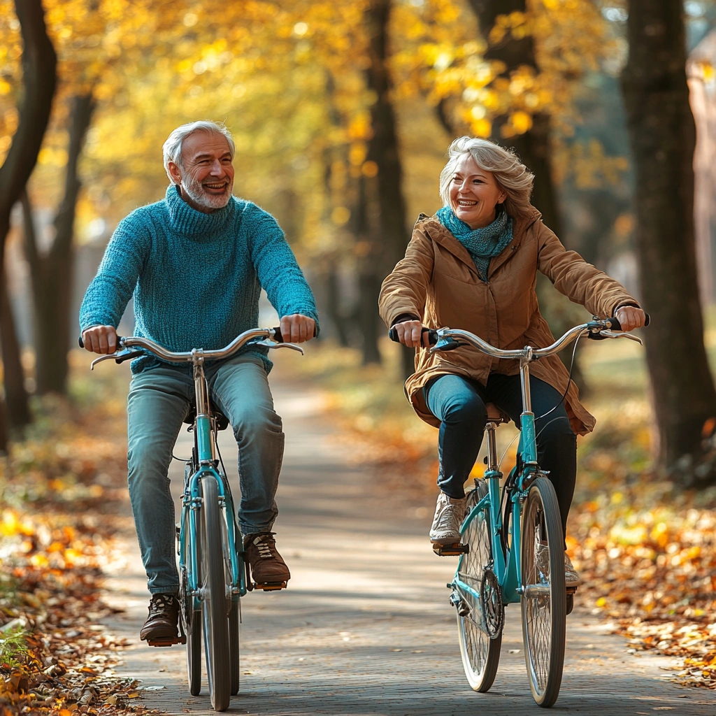 Літня пара на велосипедах